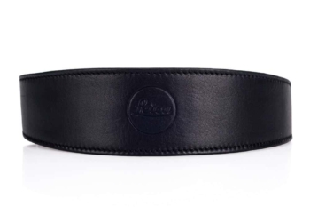 Leather Strap, black with shoulder section