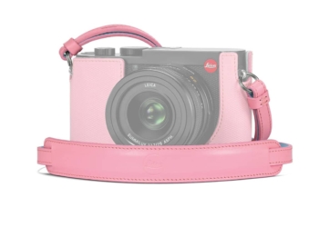 Carrying Strap Q2, Leather, Pink/Light Blue